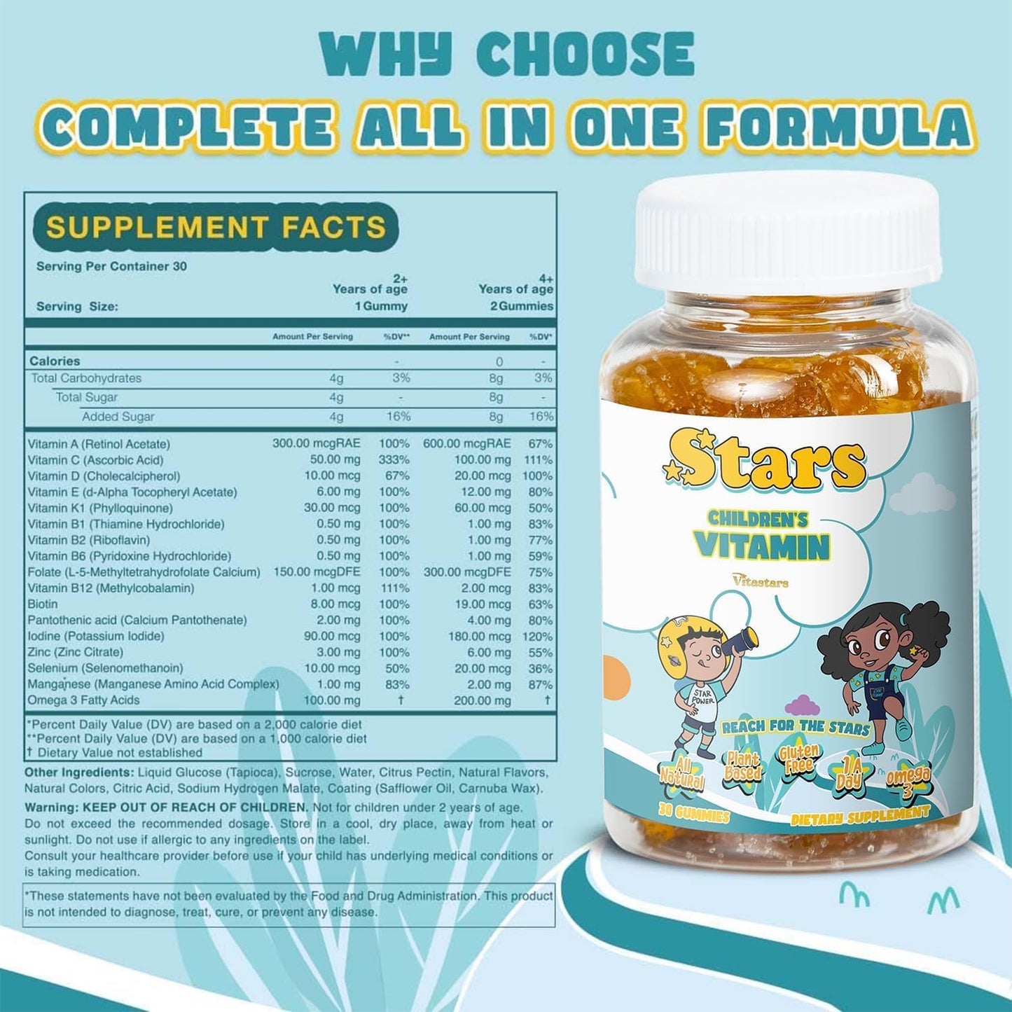 Kids Multivitamin & Immune Support Bundle - Vitamin Gummies with Elderberry, Vitamin C & Zinc