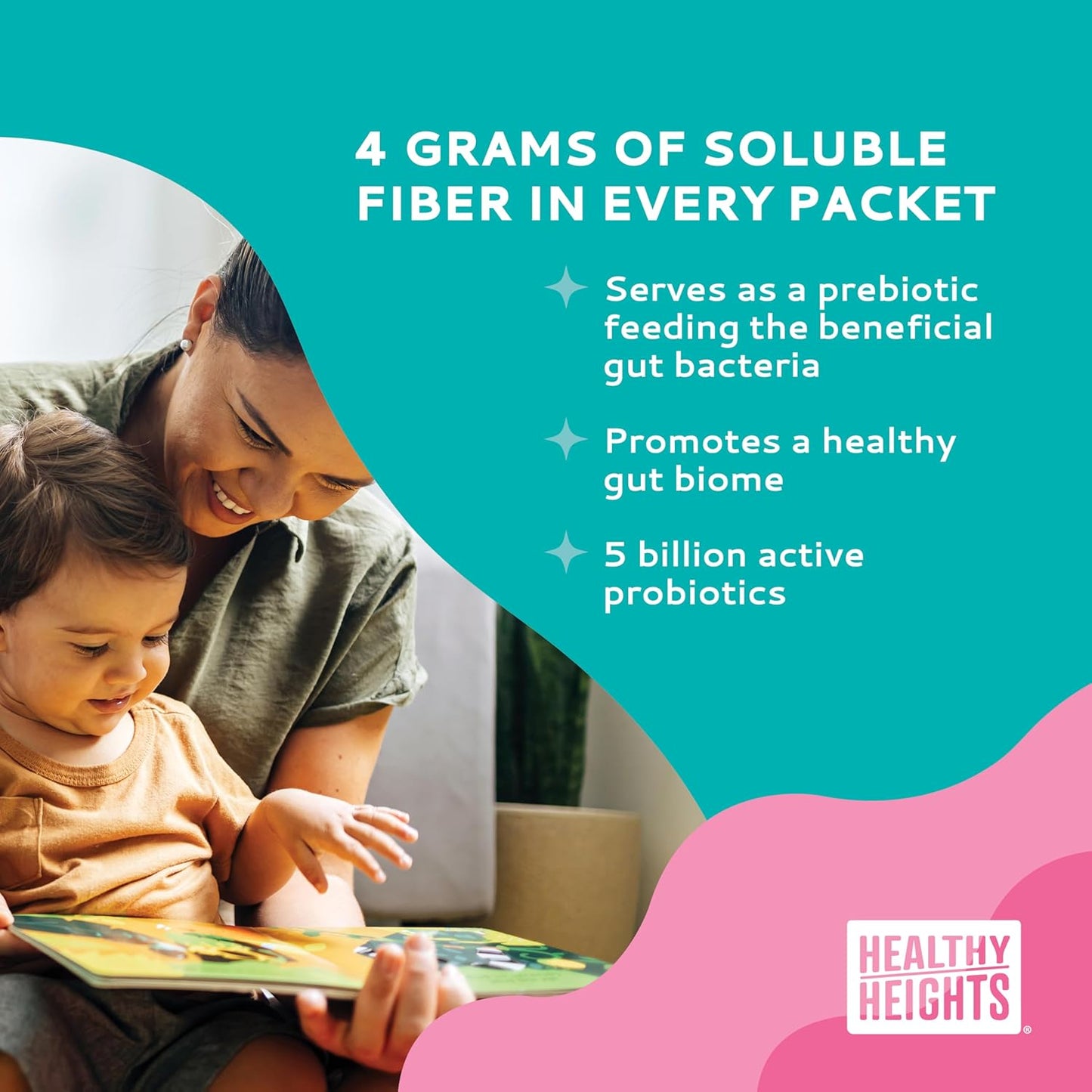 Kids Prebiotic and Probiotic Fiber Supplement for Healthy Tummies - Ages 2+