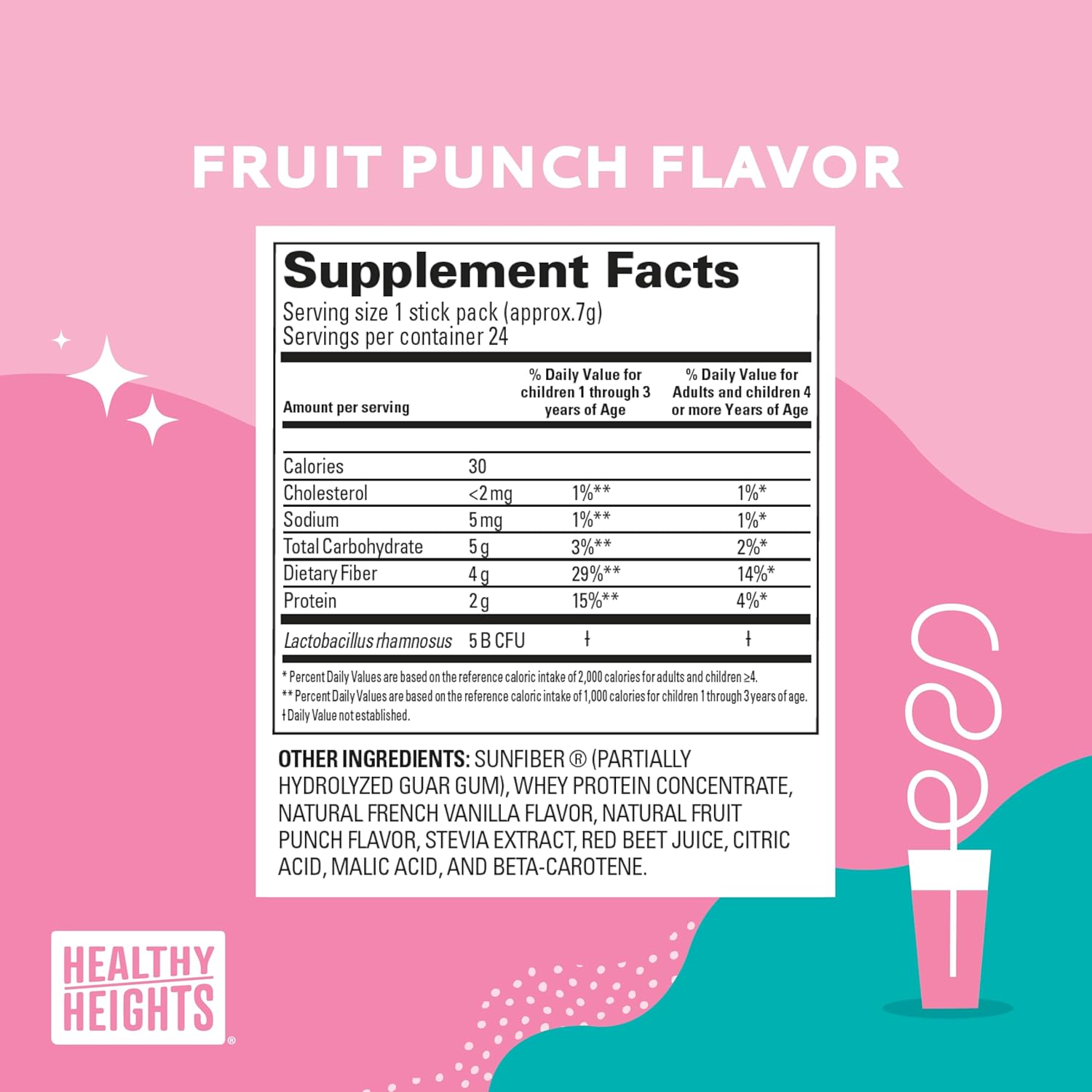 Kids Prebiotic and Probiotic Fiber Supplement for Healthy Tummies - Ages 2+