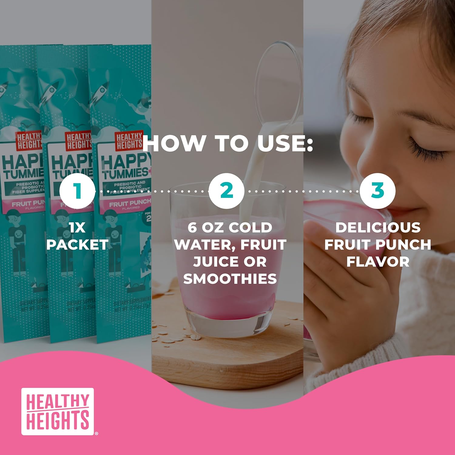 Kids Prebiotic and Probiotic Fiber Supplement for Healthy Tummies - Ages 2+