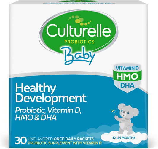 Kids Probiotic & Vitamin D Packets for Healthy Immune & Digestive System Development, Gluten Free, Non-GMO - 30 Count