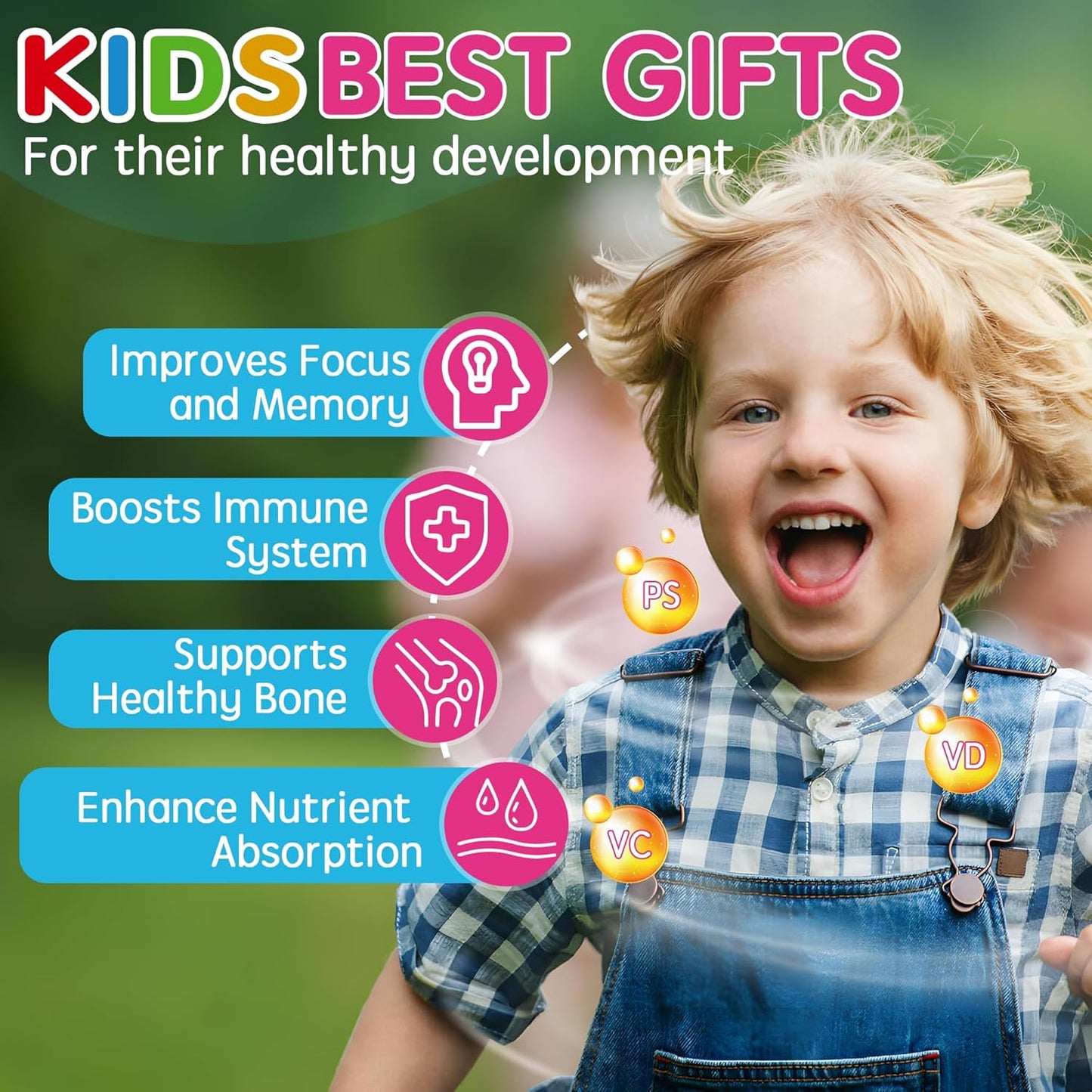 Kids Sugar Free Phosphatidylserine and GABA Gummies by Nextdia
