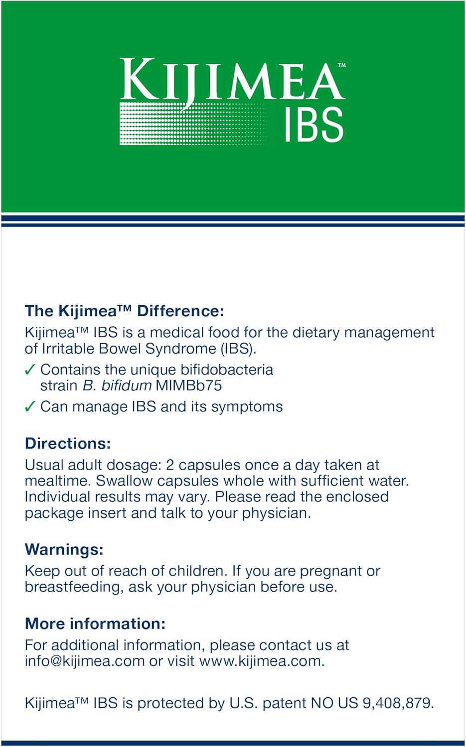 Kijimea™ IBS Medical Food for Irritable Bowel Syndrome 112 Capsules, 2 Pack