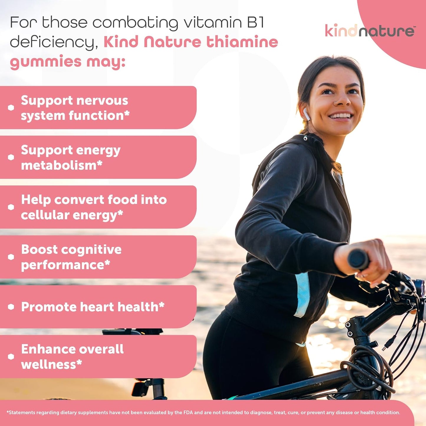 Kind Nature B-Vitamin Boost Gummy Duo: B1 Thiamine 500mg & B2 Riboflavin 400mg for Kids & Adults