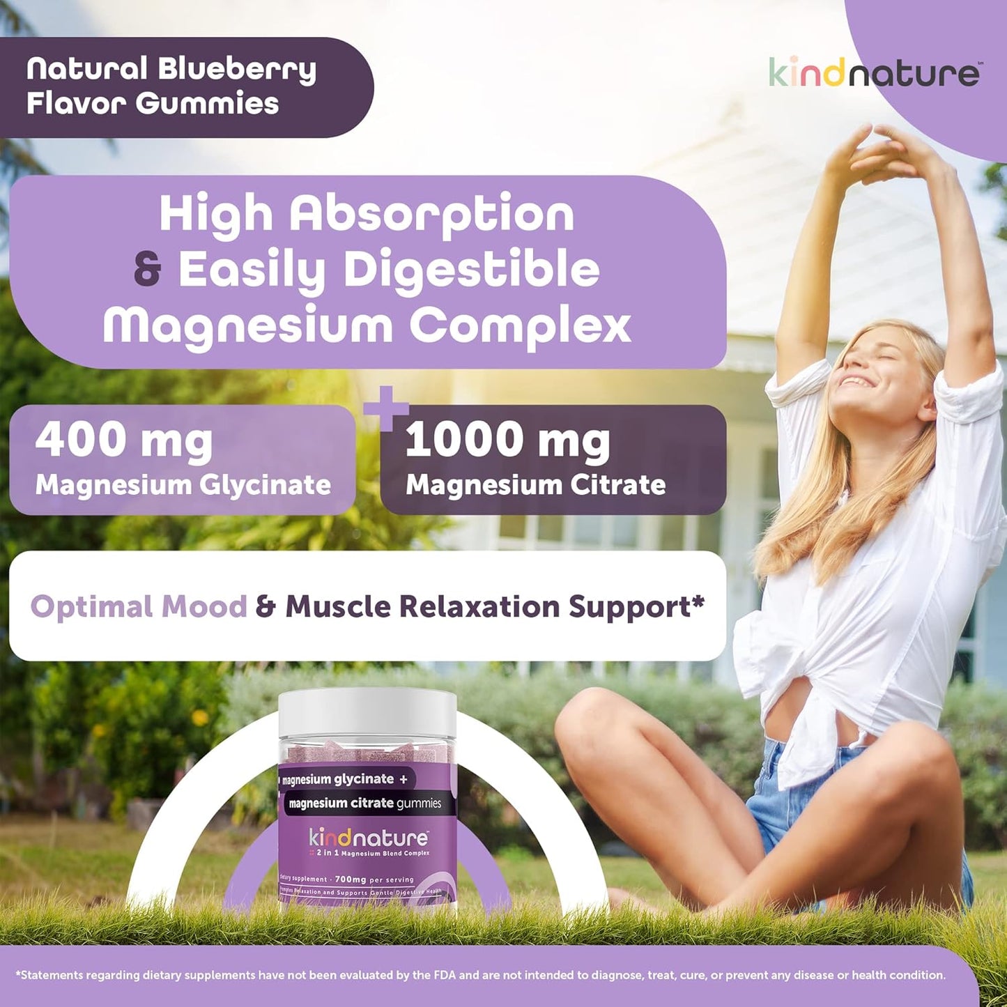 Kind Nature Migraine Relief Bundle: B2 & Magnesium Gummies for Powerful Relief