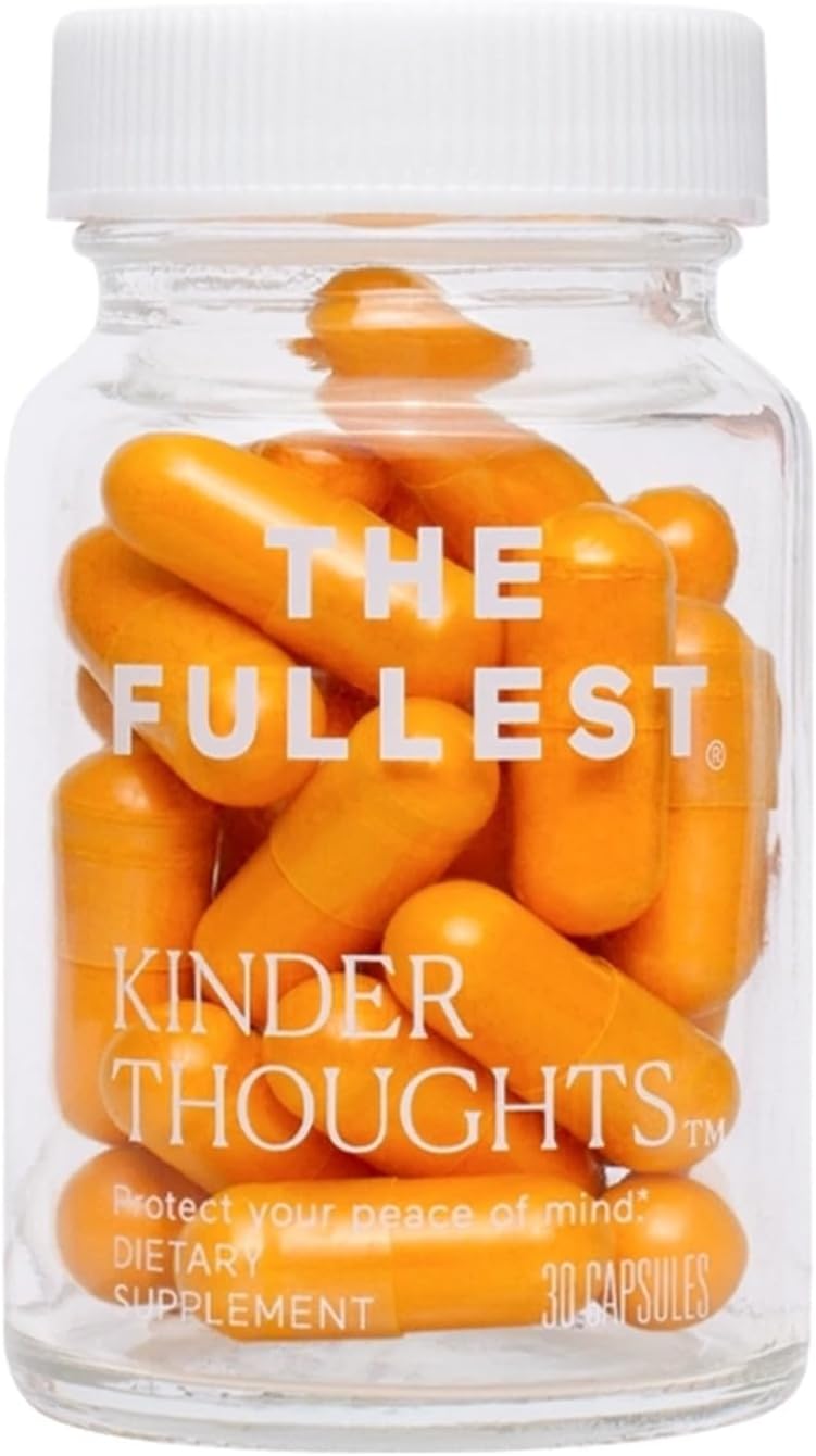 Kinder Thoughts Saffron Capsules - Mood, Energy, Focus Boost - 1-Month Supply - Gluten-Free, Vegan - Saffron, Turmeric, Curcumin - 30 Capsules