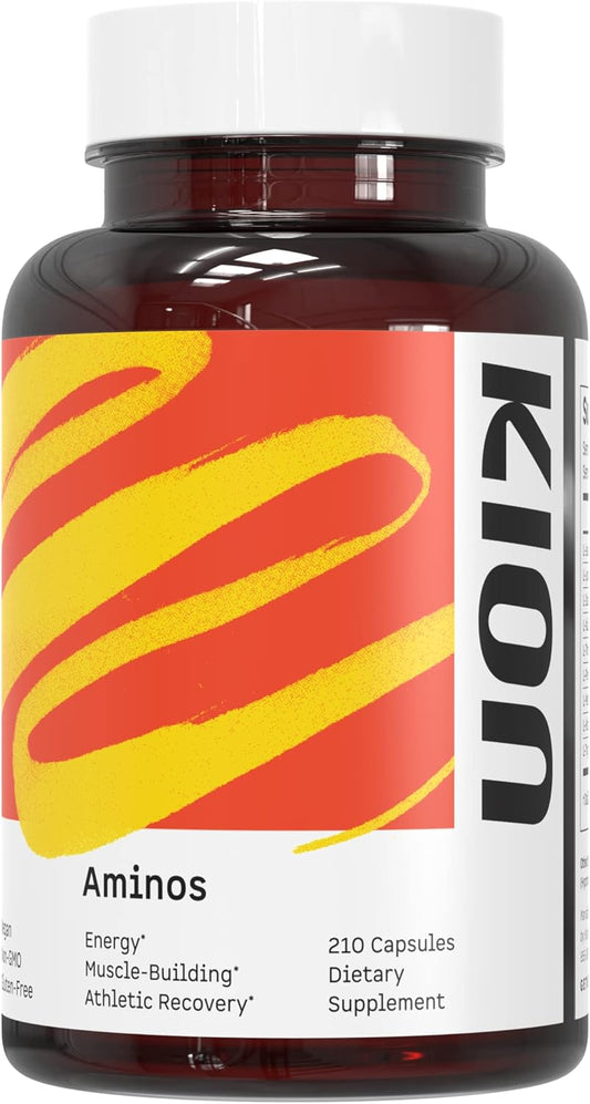Kion Aminos Amino Acids Capsules | Enhance Muscle Recovery, Reduce Cravings, Boost Cognition, Immunity, and More | 30 Servings