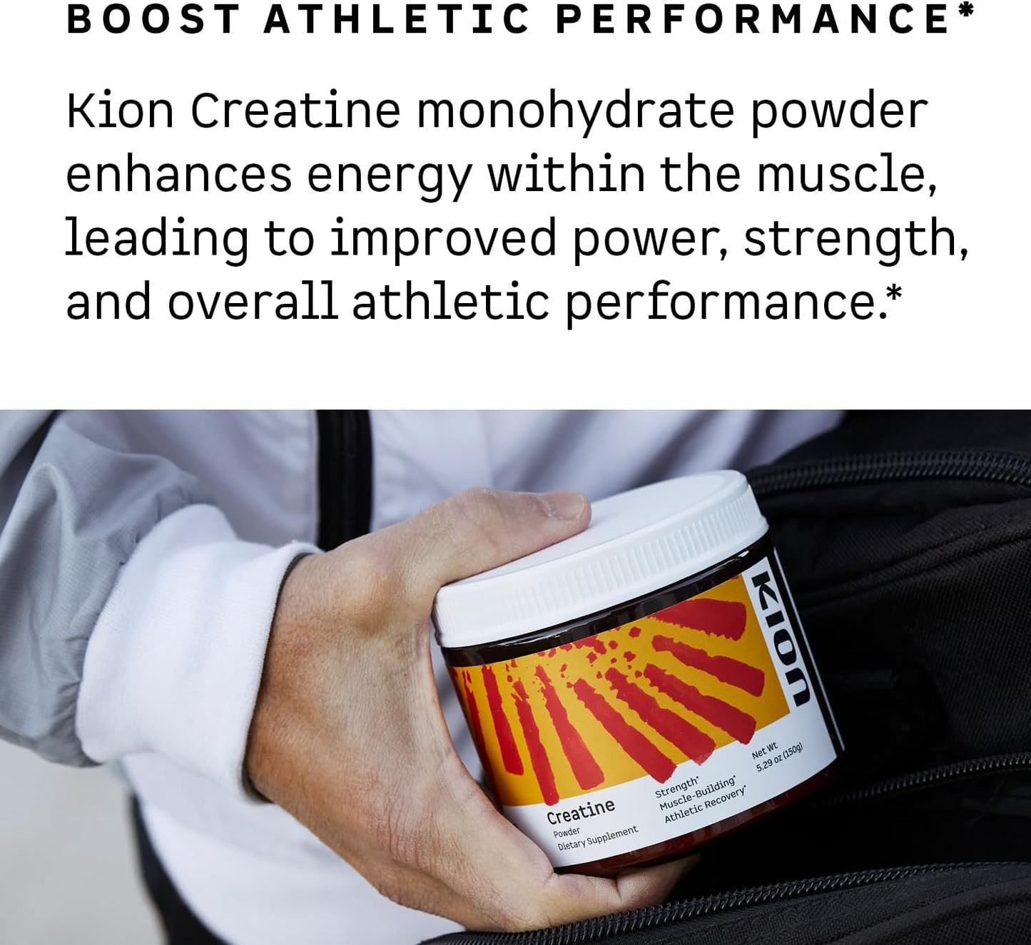 Kion Creatine Supplement for Enhanced Performance, Energy, and Strength - 30 Servings