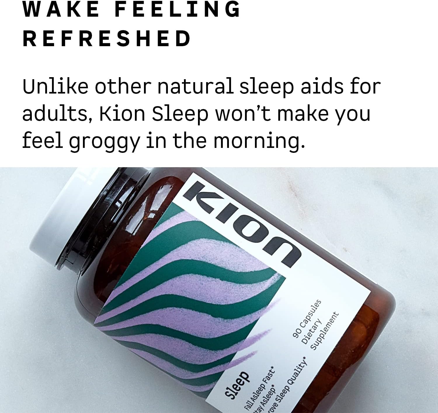 Kion Sleep Supplement | Promotes Fast Sleep Onset, Sustained Sleep, and Enhances Sleep Quality | Amino Acid Formula | 30 Servings