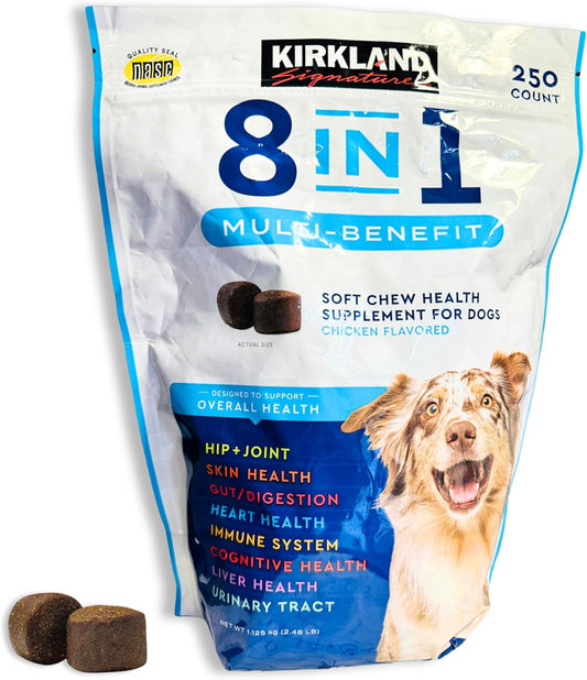 Kirkland Signature 8-in-1 Soft Chew Supplement - 250 Count Bottle