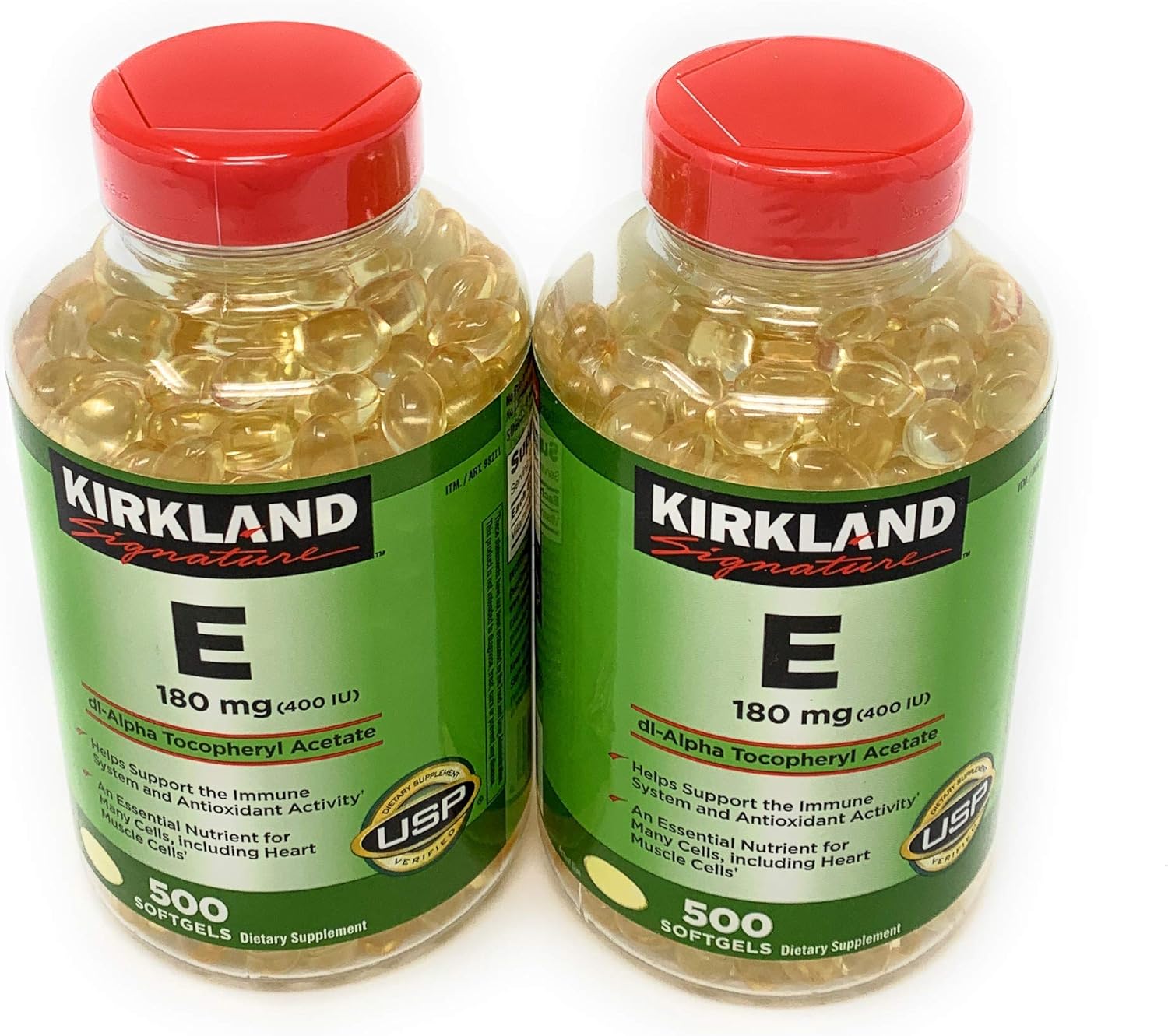 Kirkland Signature Vitamin E Softgels 400 IU, 500 Count - 2 Pack