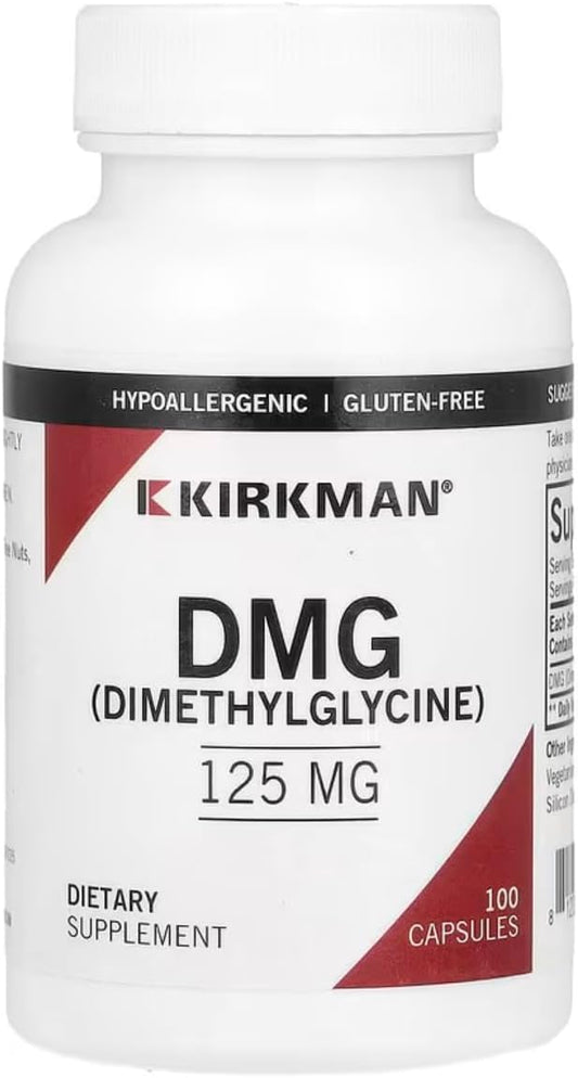 Kirkman Labs DMG (Dimethylglycine) 125 mg 100 Capsules - Dietary Supplement