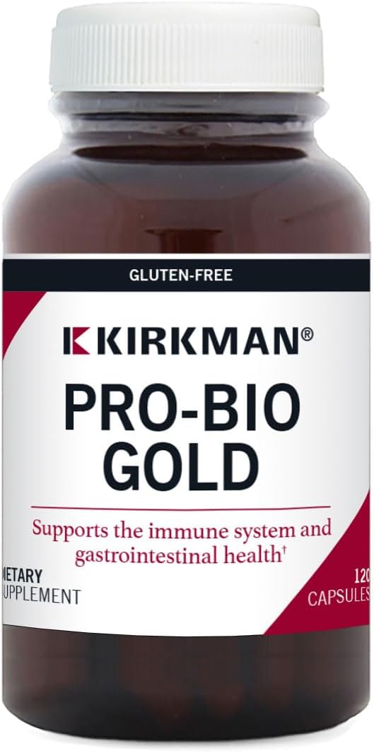 Kirkman Pro-Bio Gold Capsules - Immune Health Support with Probiotics - 120 Count - Hypoallergenic Formula