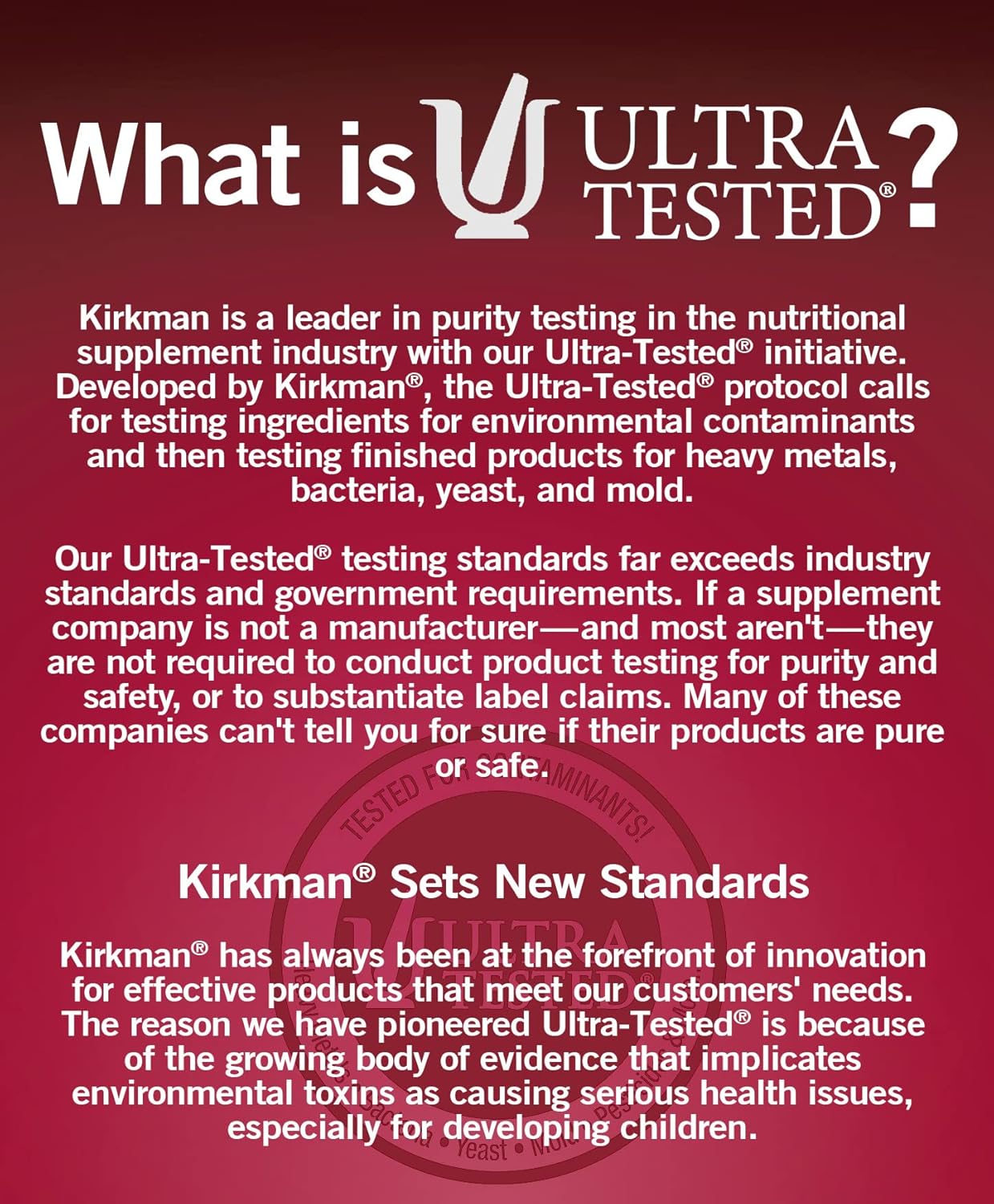 Kirkman Purest Calcium and Vitamin D-3 Powder - 454g - Unflavored - Hypoallergenic - Gluten and Casein Free - Tested for 950+ Contaminants