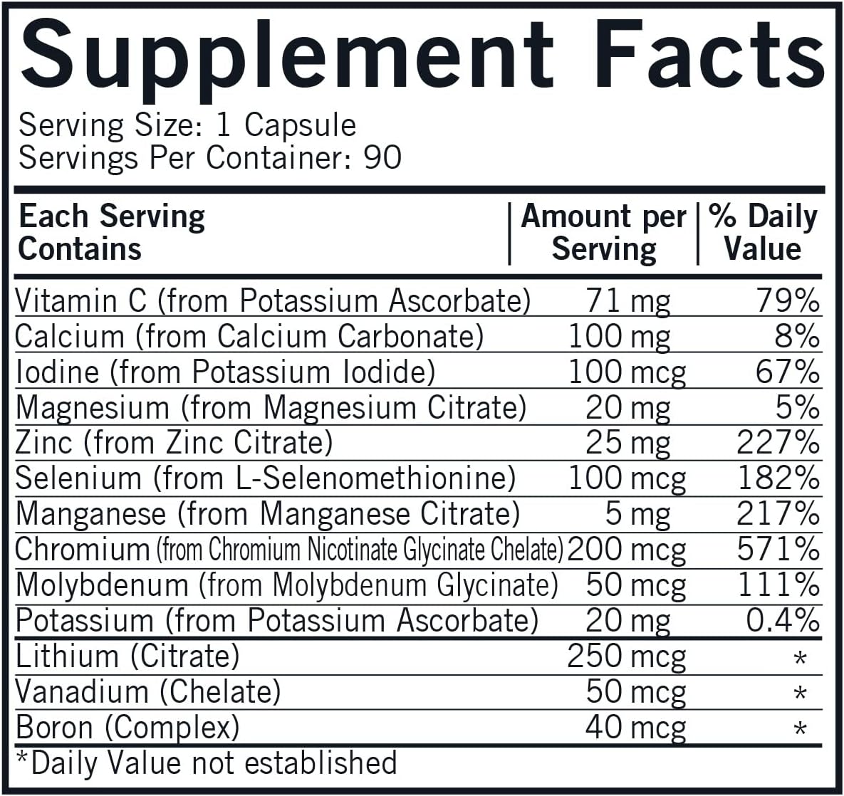 Kirkman WP Minerals - 90 Vegetarian Capsules - Comprehensive Mineral Supplement for Nutrient Deficiency