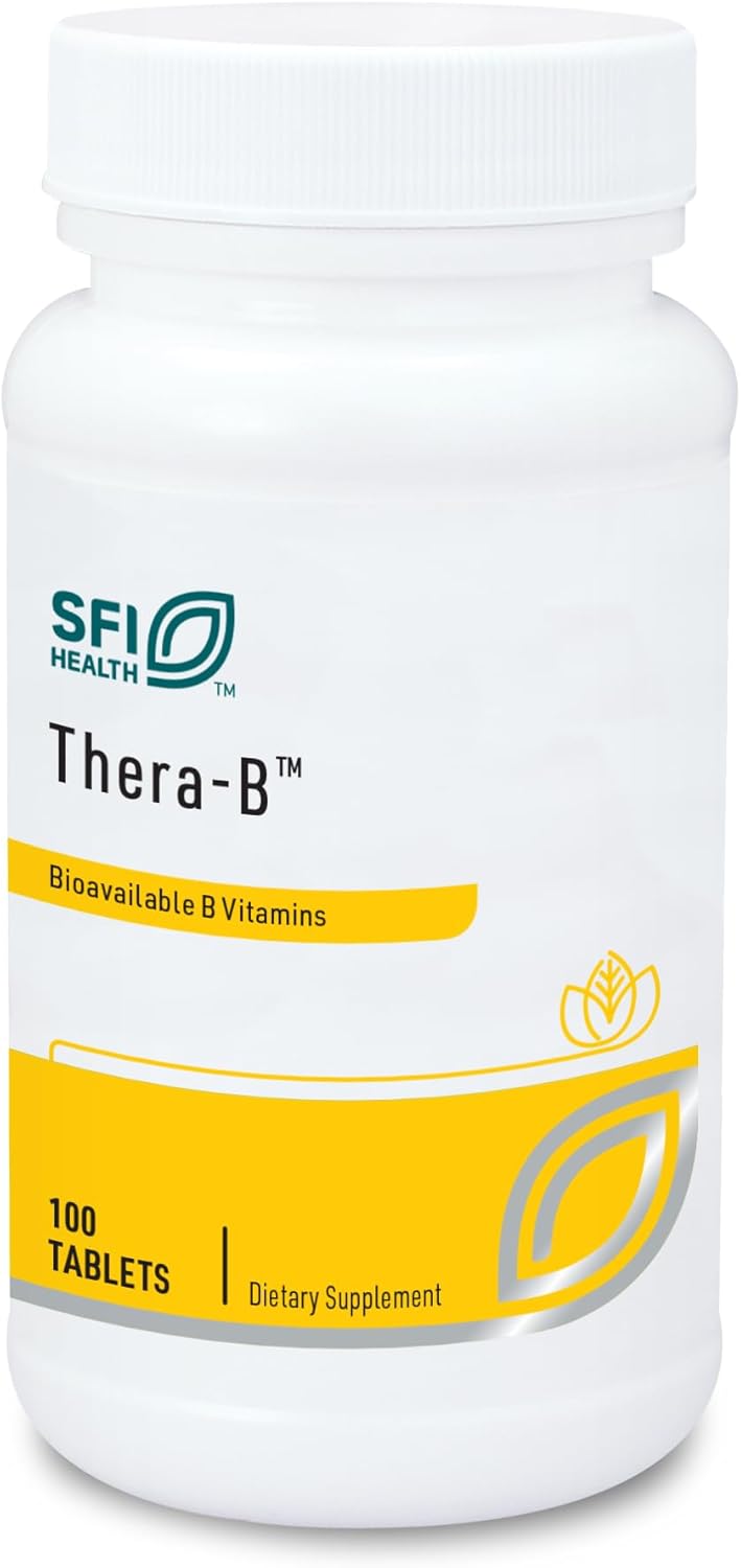 Klaire Labs Thera-B - Hypoallergenic Essential Vitamin B Complex with Activated Folate & Biotin (100 Tablets)