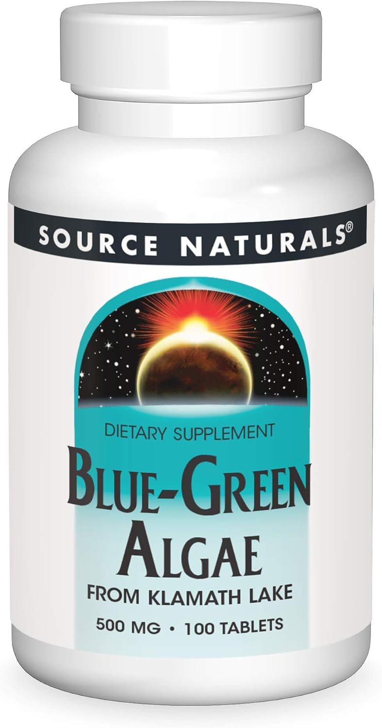 Klamath Lake Blue Green Algae Superfood Supplement - 500mg Tablets by Source Naturals