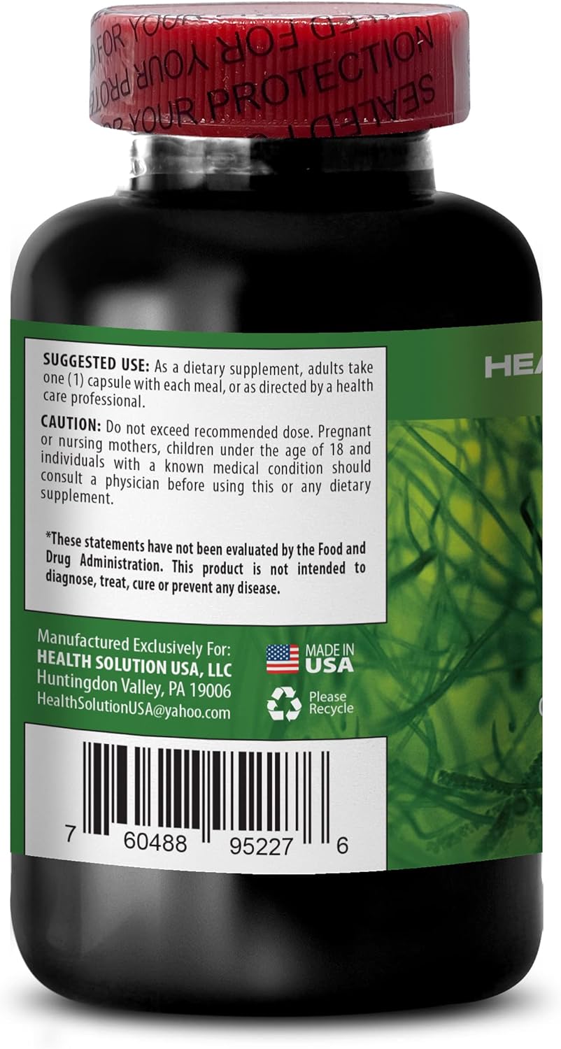 Klamath Shores Blue Green Algae Powder Capsules - Immune Support & Digestion Supplement - 60 Count