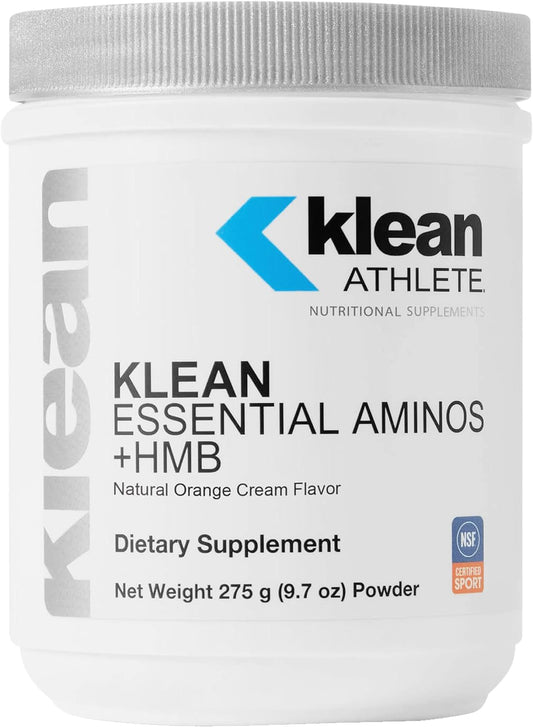 Klean ATHLETE Amino Acids with HMB, Vitamin D3, Glutamine - Lean Muscle Mass Support - Orange Cream Flavor - 9.7 oz