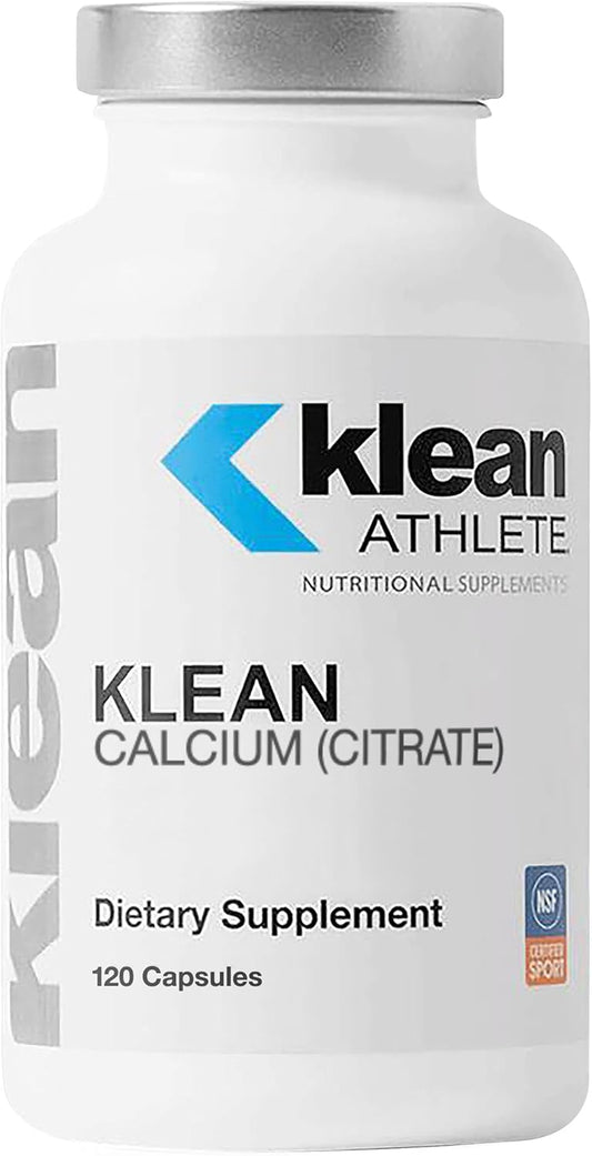 Klean ATHLETE Calcium Citrate Capsules - Bone Health & Density Support for Athletes - Gluten Free, Vegan & Non-GMO - 120 Count