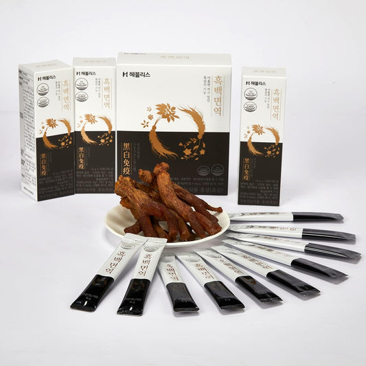 Korean Black Ginseng and White Platycodon Extract Energy Supplement with Panax Ginseng - Immune Support Honey Sticks