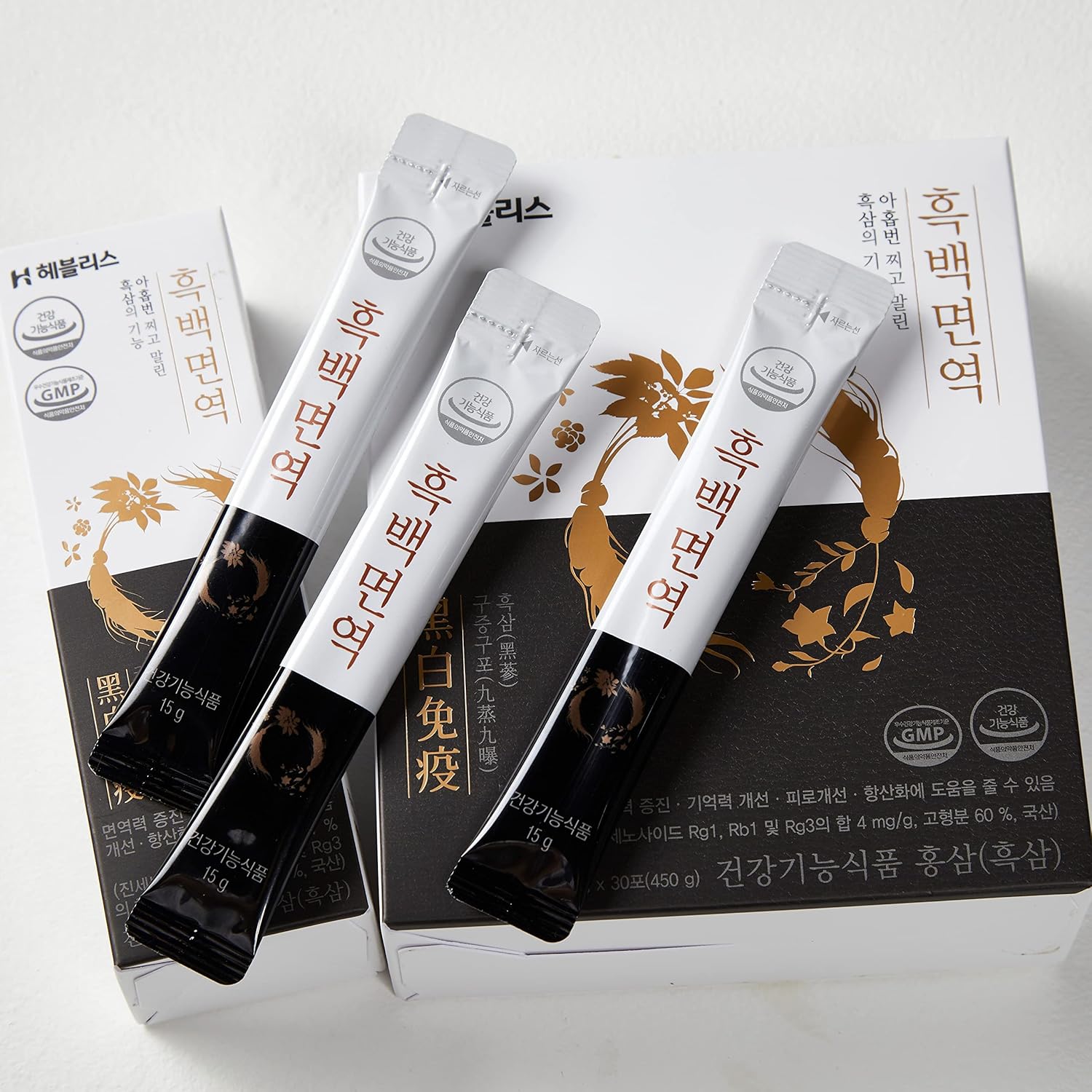 Korean Black Ginseng and White Platycodon Extract Energy Supplement with Panax Ginseng - Immune Support Honey Sticks