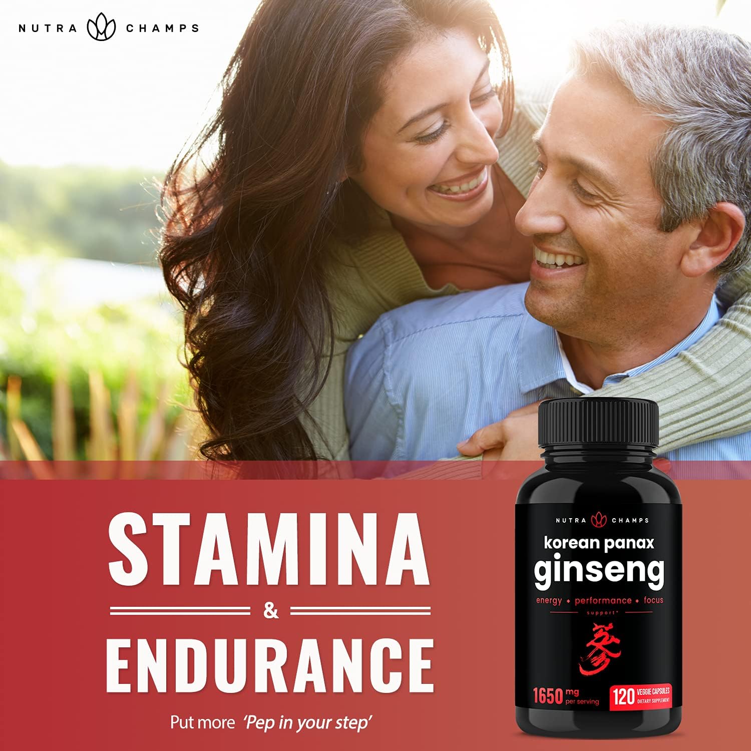 Korean Ginseng and Horny Goat Weed Bundle by NutraChamps - Natural Energy and Libido Support