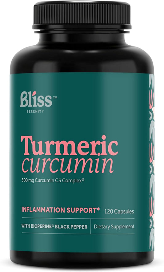 Kosher Certified Turmeric Curcumin C3 Complex with Black Pepper - 120 VegCaps, 500mg, Non-GMO & Gluten Free