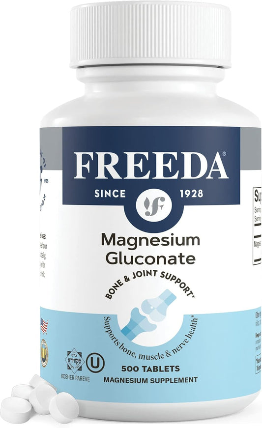 Kosher Vegan Magnesium Supplement for Muscle Cramp Relief (500 Tablets)