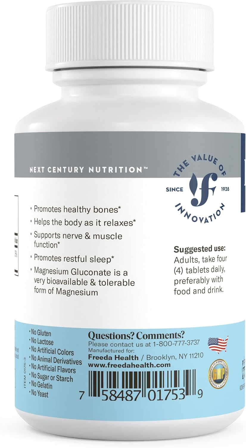Kosher Vegan Magnesium Supplement for Muscle Cramp Relief (500 Tablets)
