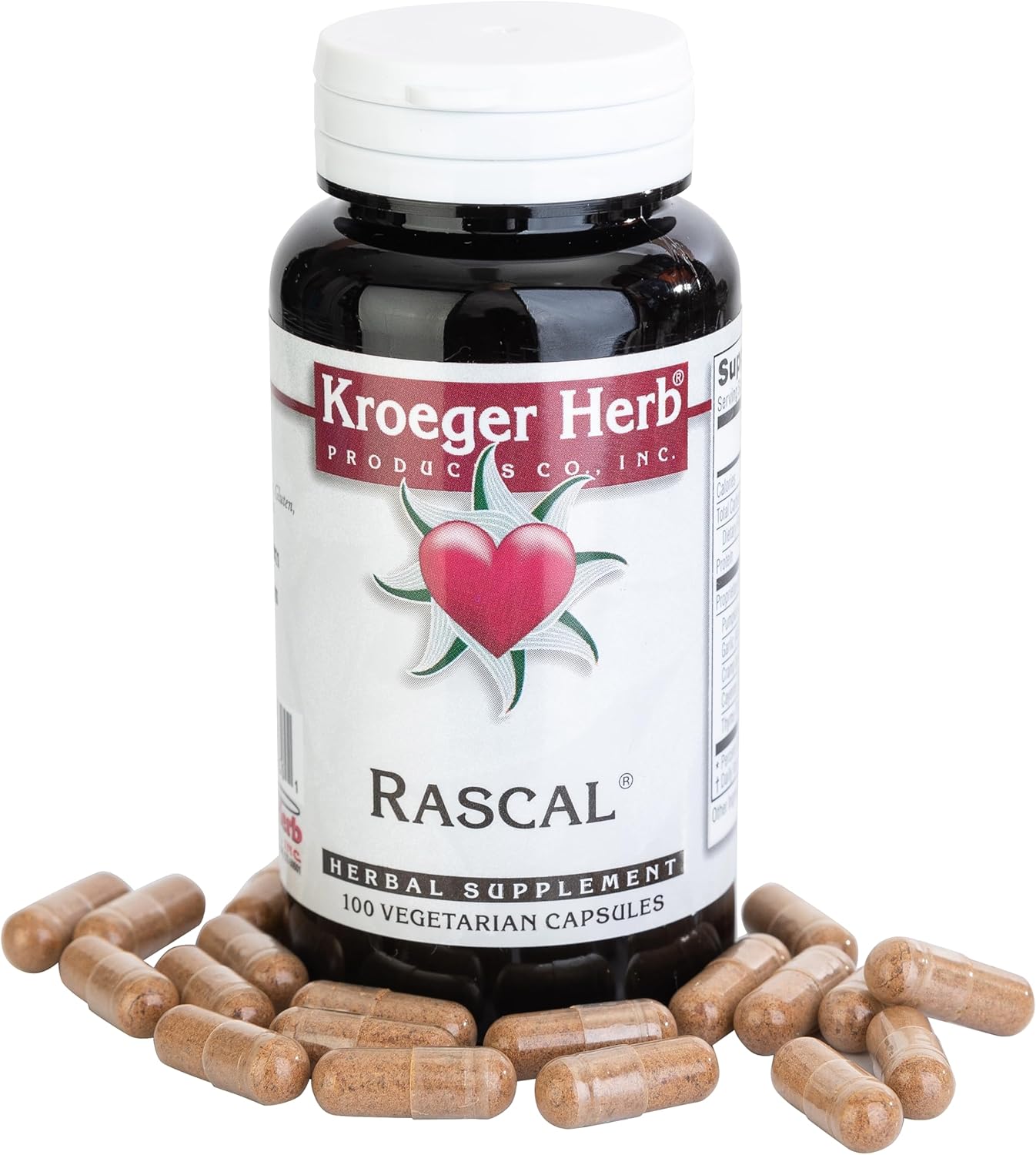 Kroeger Herb Rascal Herbal Supplement for Gut & Heart Health - Garlic, Cayenne, Thyme, Pumpkin Seeds - Vegetarian, Non-GMO, Gluten Free - Supports Microbial Balance - Made in USA