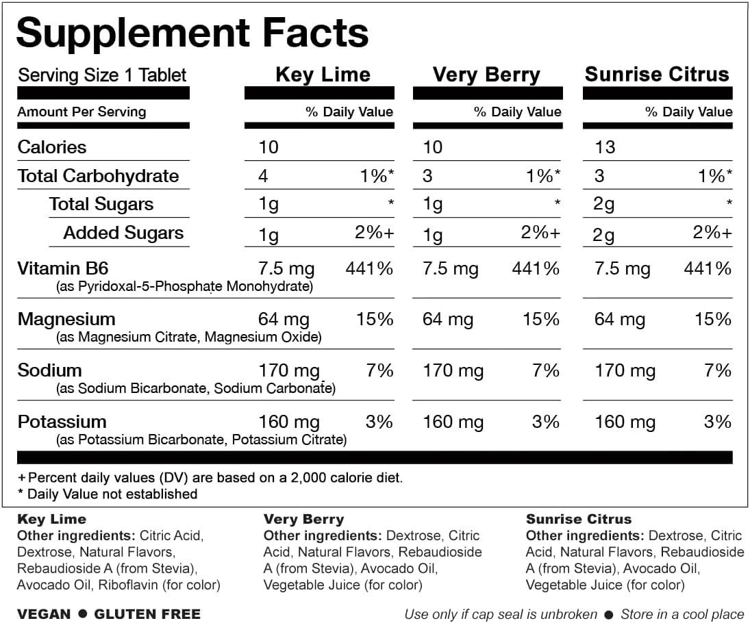 KSPtabs All Natural Hydration Health Supplement Trial Pack - Berry, Lime, Citrus - 3 Pack