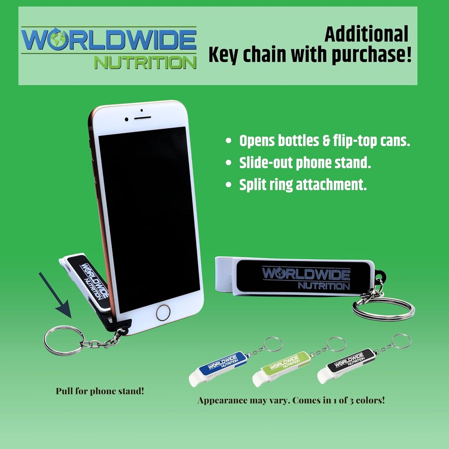 Kyolic Aged Garlic Extract Formula 100 Capsules Bundle with Multi-Purpose Key Chain - Worldwide Nutrition