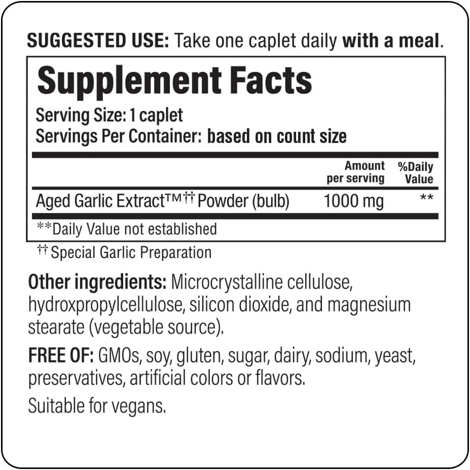 Kyolic Aged Garlic Extract Formula 250 - Vegan, Heart Health Support, 30 Capsules, Daily Dose