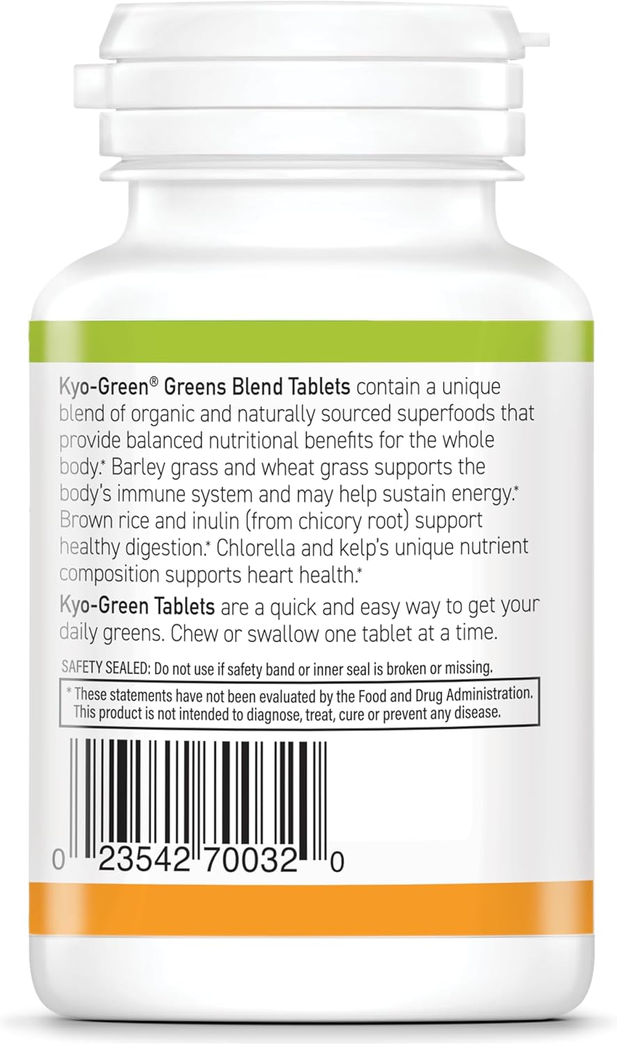 Kyolic Kyo-Green Greens Blend Energy Tablets - 180 Tablets for Boosting Energy and Vitality