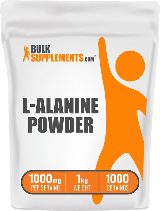 L-Alanine Powder 1000mg - Pure Amino Acid Supplement, Unflavored & Gluten Free - 1kg (2.2 lbs) Pack