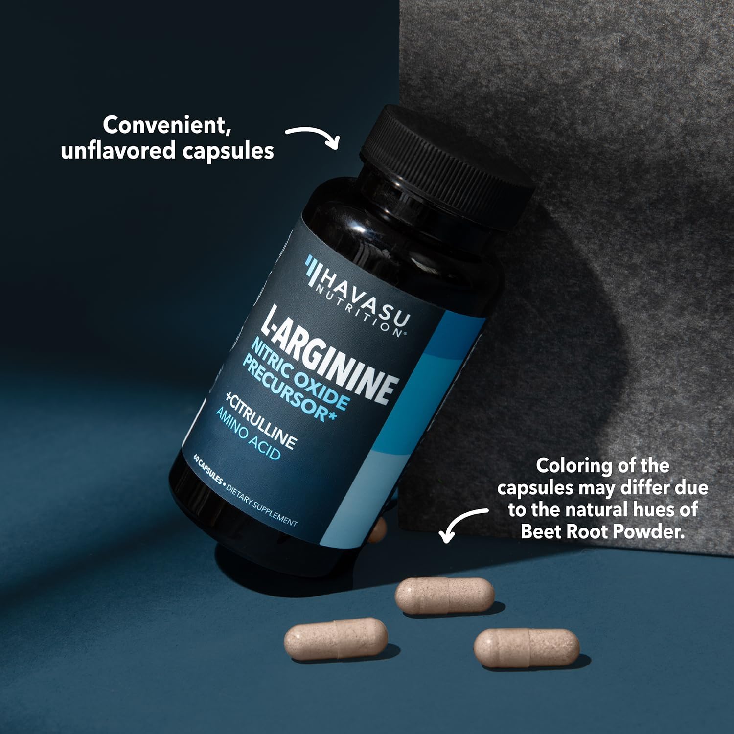 L-Arginine and L-Citrulline Capsules for Nitric Oxide Support - 120 Count Vegan Supplement for Performance and Endurance - 2 Month Supply