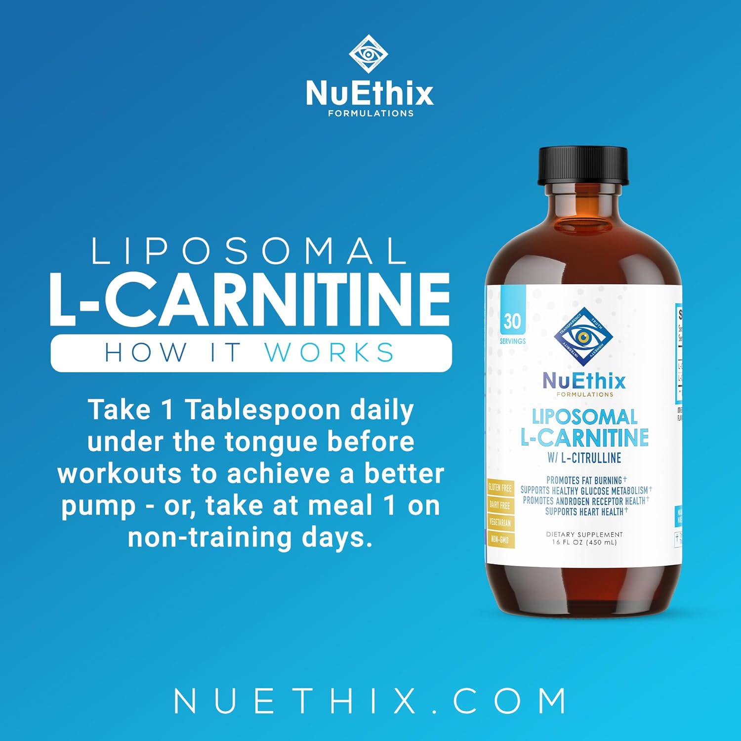 L-Carnitine and L-Citrulline Liposomal Supplement for Weight Management and Energy Boost