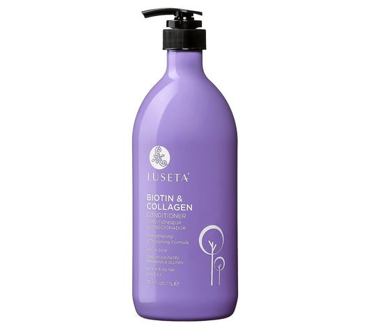 L LUSETA Biotin & Collagen Conditioner - 33.8 fl oz - Strengthening Hair Formula