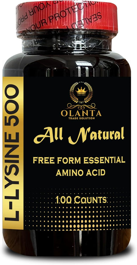 L-Lysine Supplement for Immune Support, Muscle Development, and Healthy Joints - 100 Count Bottle