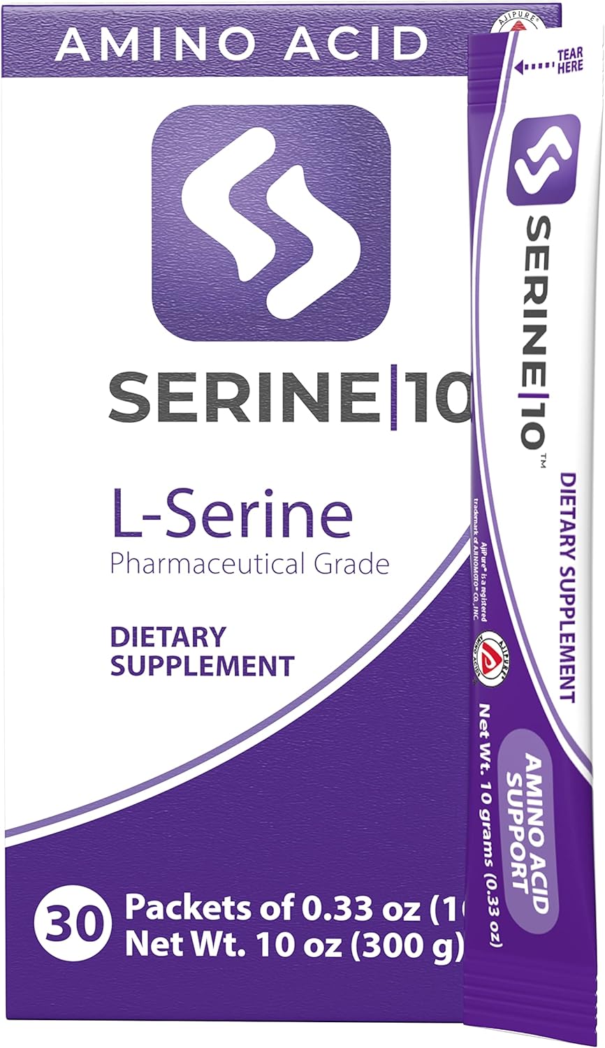 L-Serine Nootropics Packets - Improve Brain Health, Memory, Focus - 30 Packets, 10g Each