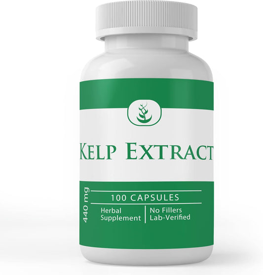 Lab Verified Kelp Extract Capsules - 100 Pure Original Ingredients, No Additives or Fillers