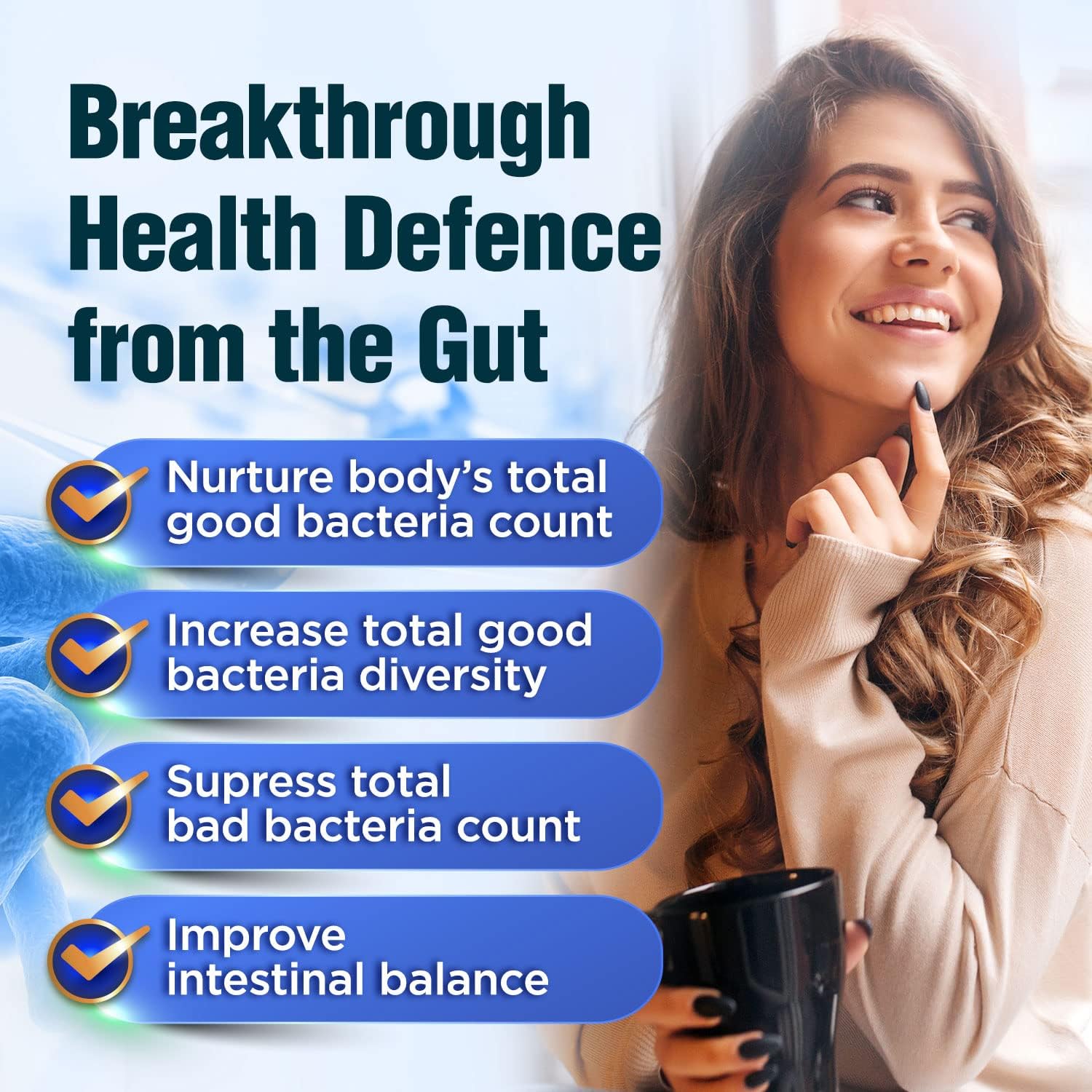 LABO Nutrition Biogenics 16–Lactic Acid Bacteria Fermented Extract for Gut Health Support, 1000x Potency, Improve Intestinal Skin and Immune Health, 10mlx15 sachets