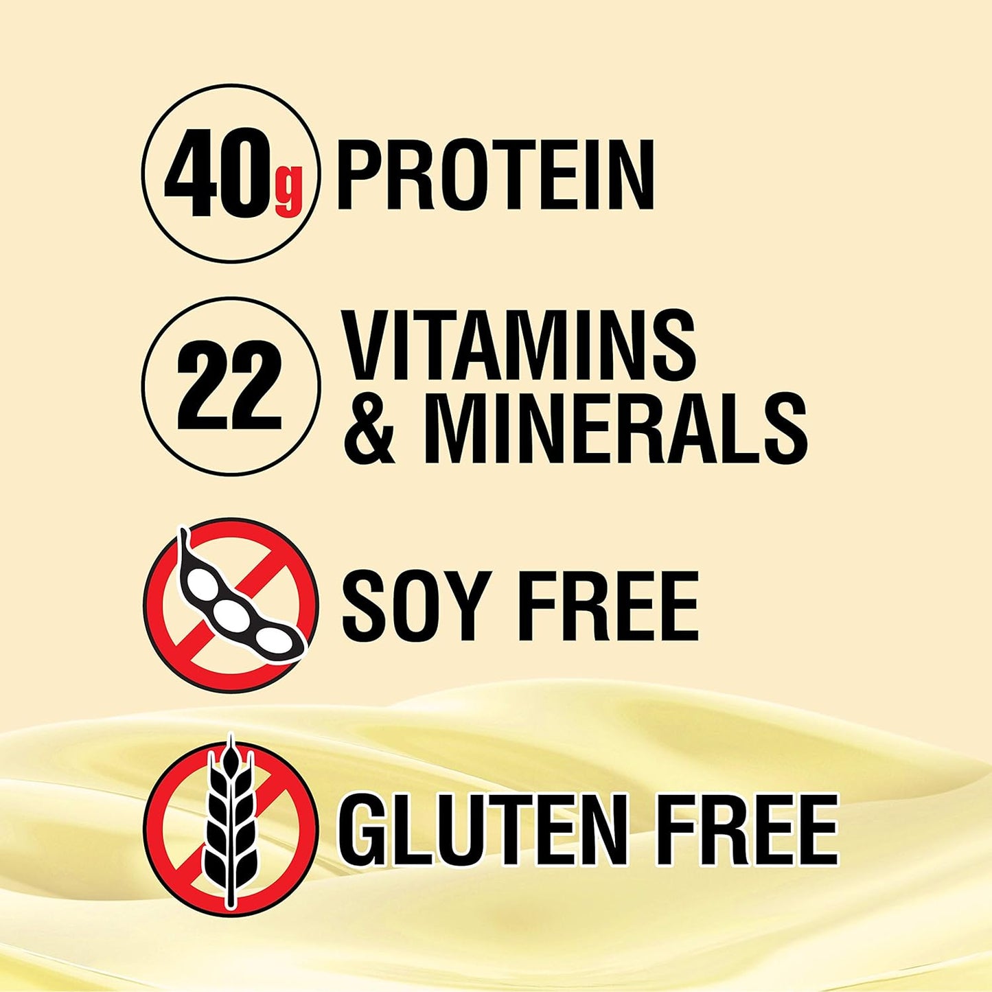 Labrada Lean Body Vanilla Meal Replacement Shake - 40g Protein, Whey Blend, 8g Healthy Fats, 22 Vitamins, Gluten Free - 20 Packets