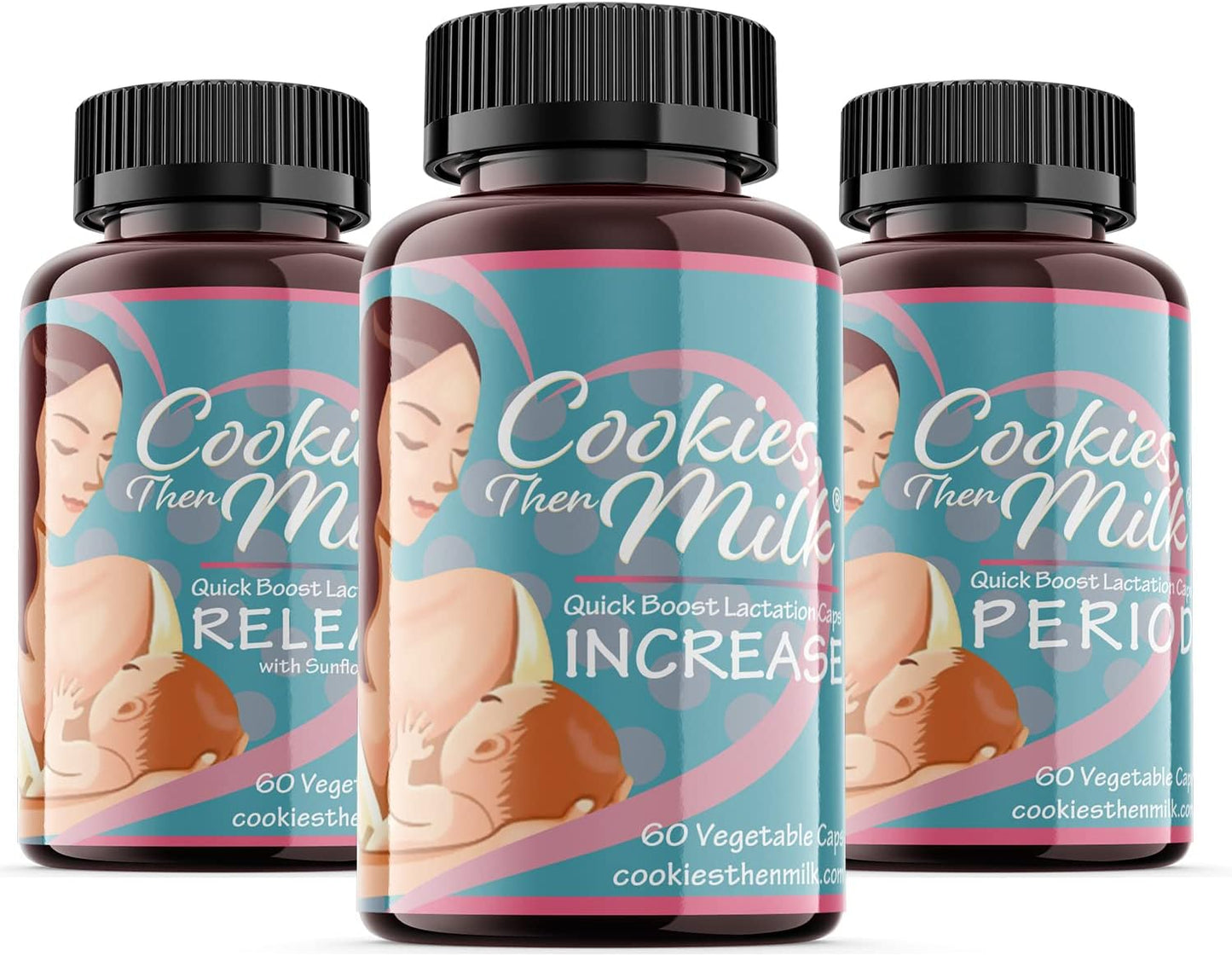 Lactation Support Capsules Set for Boosting Breast Milk Supply and Supporting Pumping & Breastfeeding - Quick Boost Formula