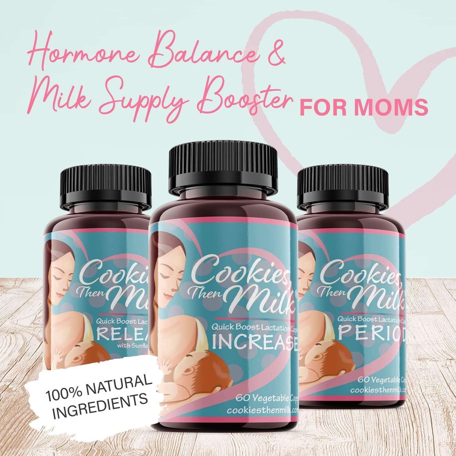 Lactation Support Capsules Set for Boosting Breast Milk Supply and Supporting Pumping & Breastfeeding - Quick Boost Formula