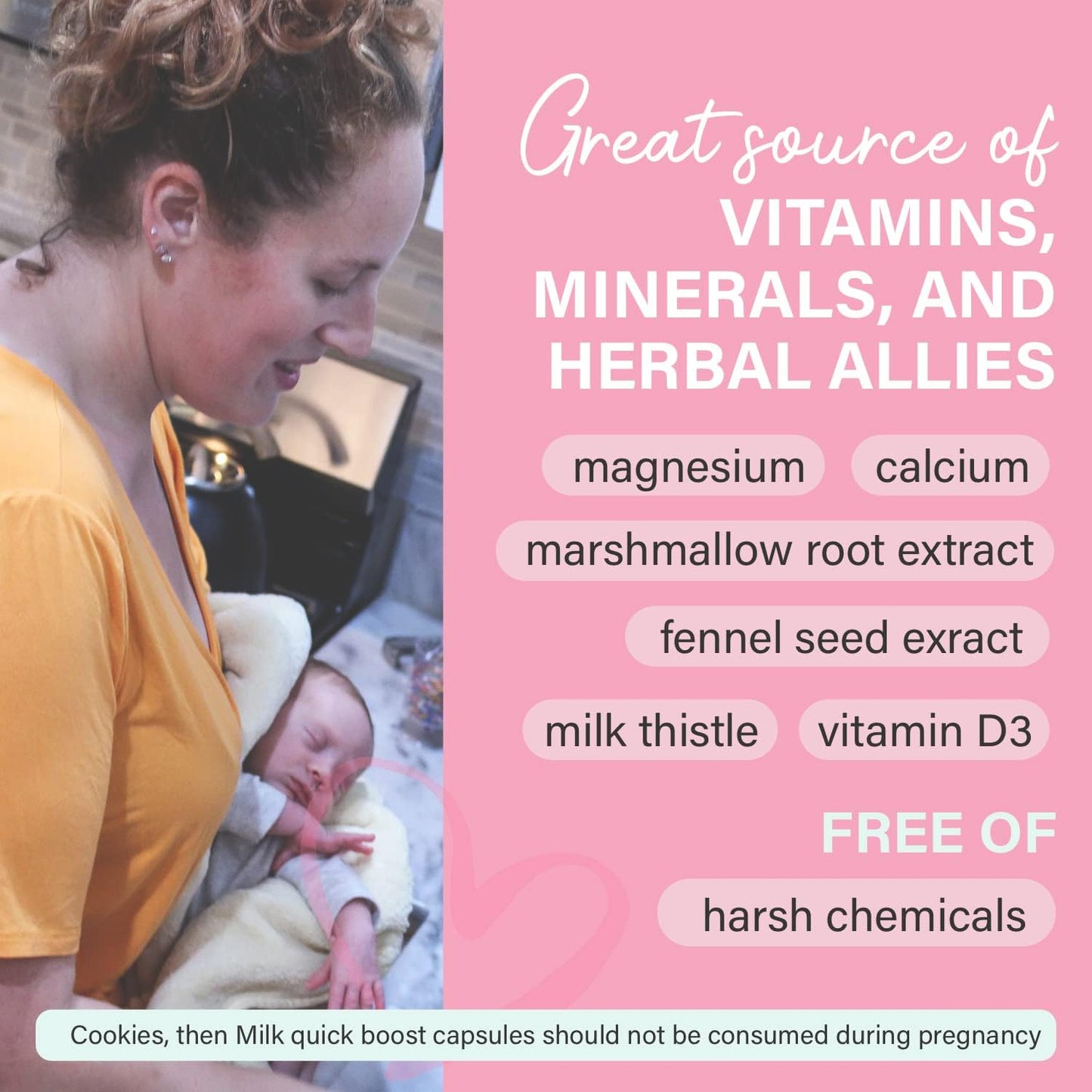 Lactation Support Capsules Set for Boosting Breast Milk Supply and Supporting Pumping & Breastfeeding - Quick Boost Formula