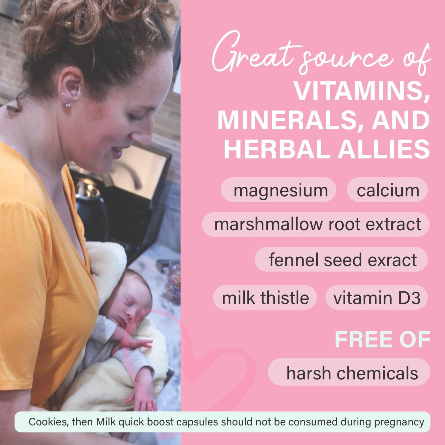 Lactation Support Capsules Set for Boosting Breast Milk Supply and Supporting Pumping & Breastfeeding - Quick Boost Formula