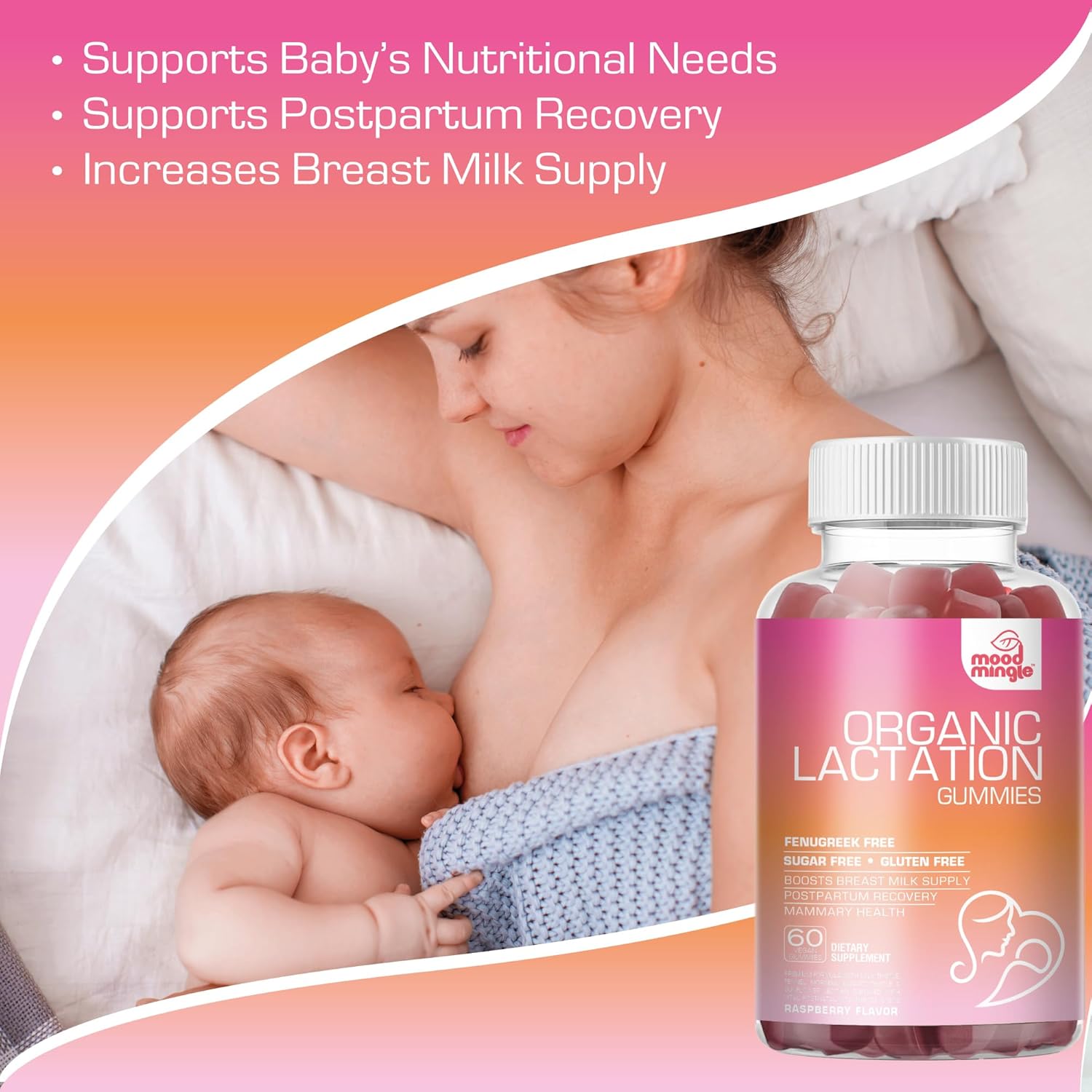 Lactation Support Gummies with Blessed Thistle and Fennel Seed for Increased Milk Supply