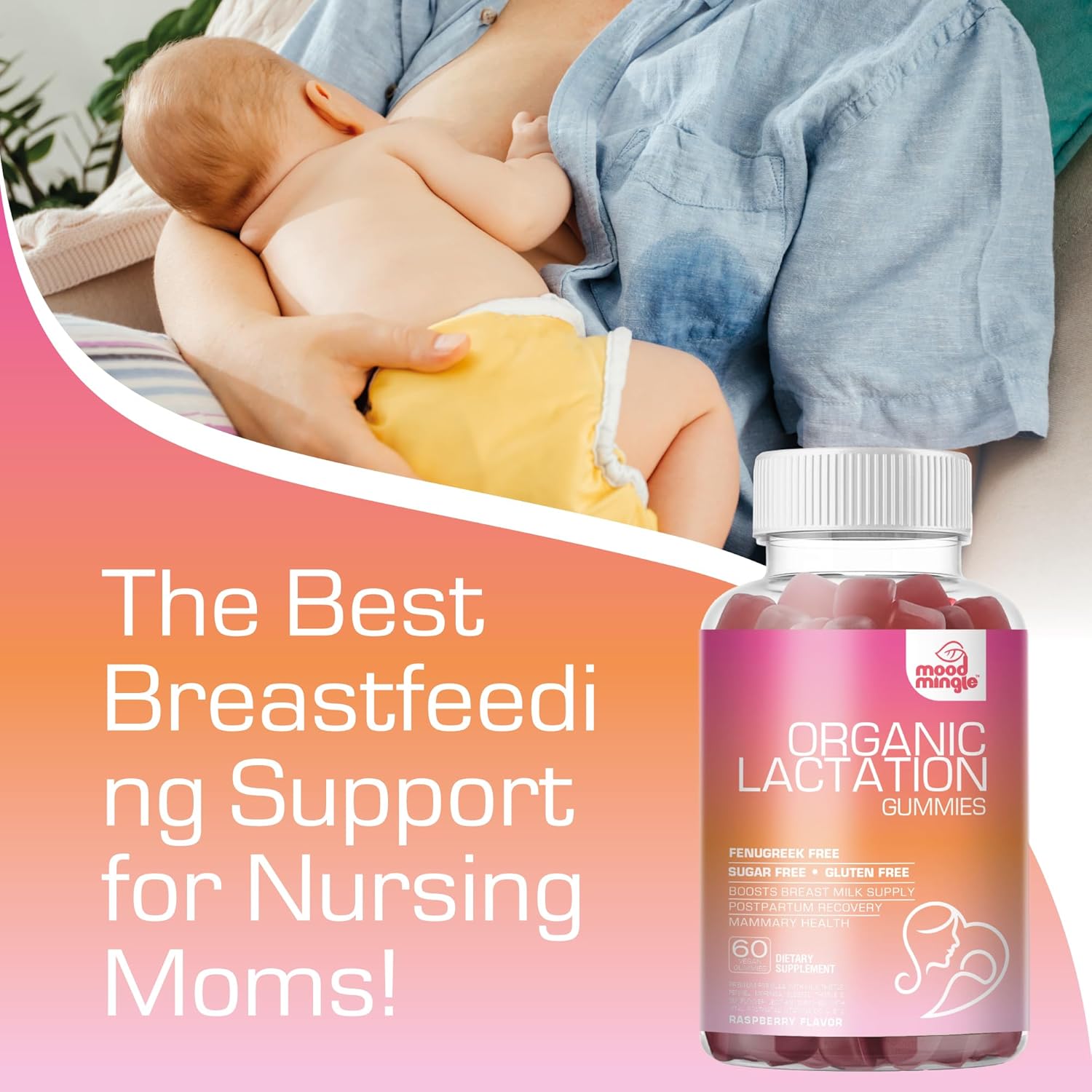 Lactation Support Gummies with Blessed Thistle and Fennel Seed for Increased Milk Supply